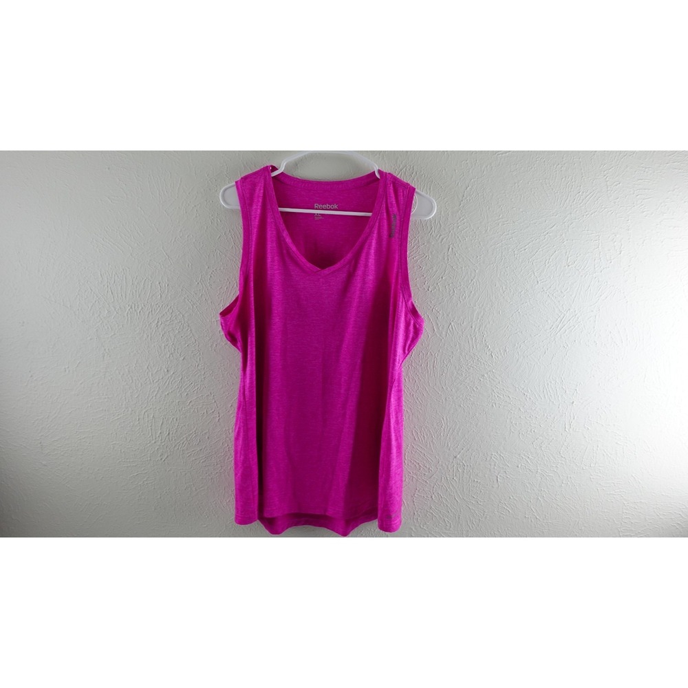 Reebok‎ Tank Womens S XL Pink Basic Mesh Inset Racerback Speedwick Running Top